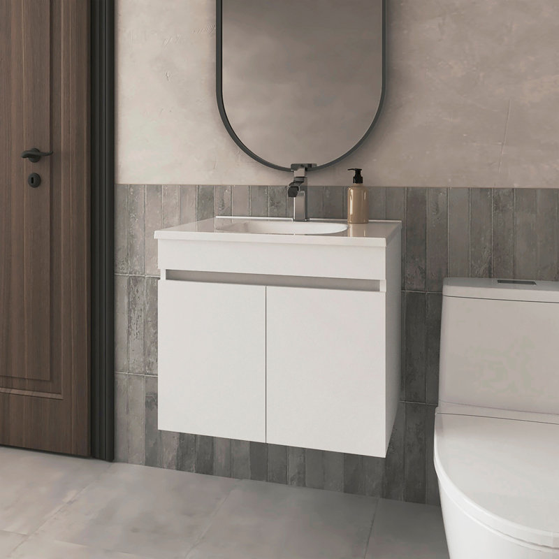 Rainbow City Vanity With 2 Doors, White, White