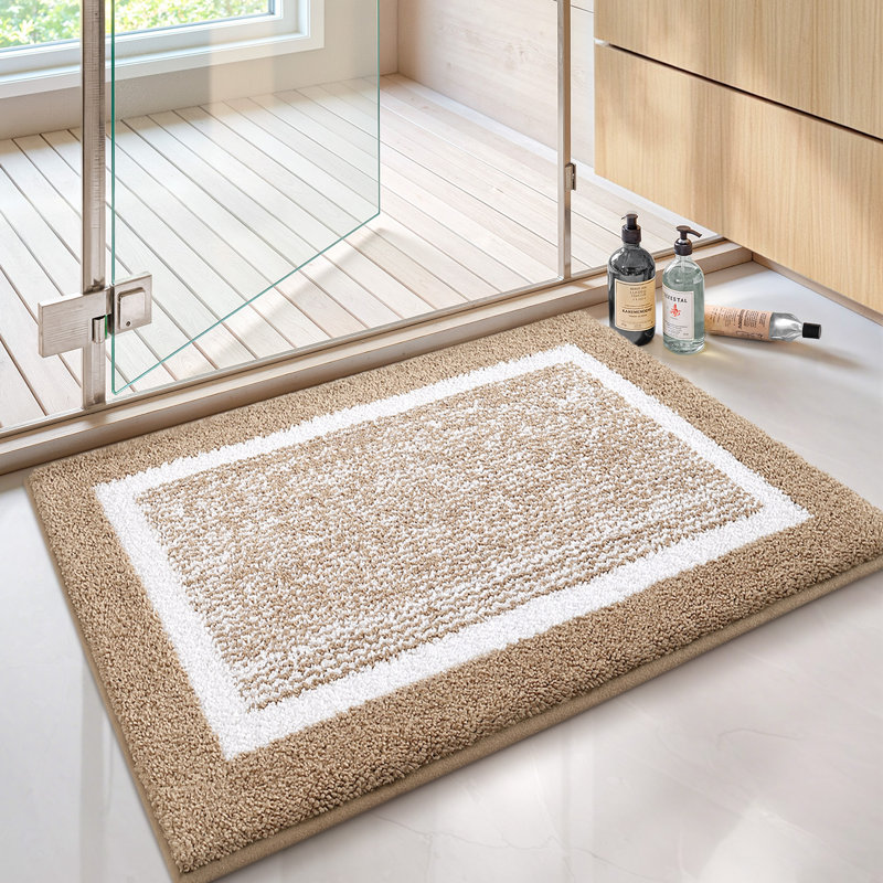 Tapis pour salle de bain Ayleigh, Simple - L 43 po x l 24 po, Kaki
