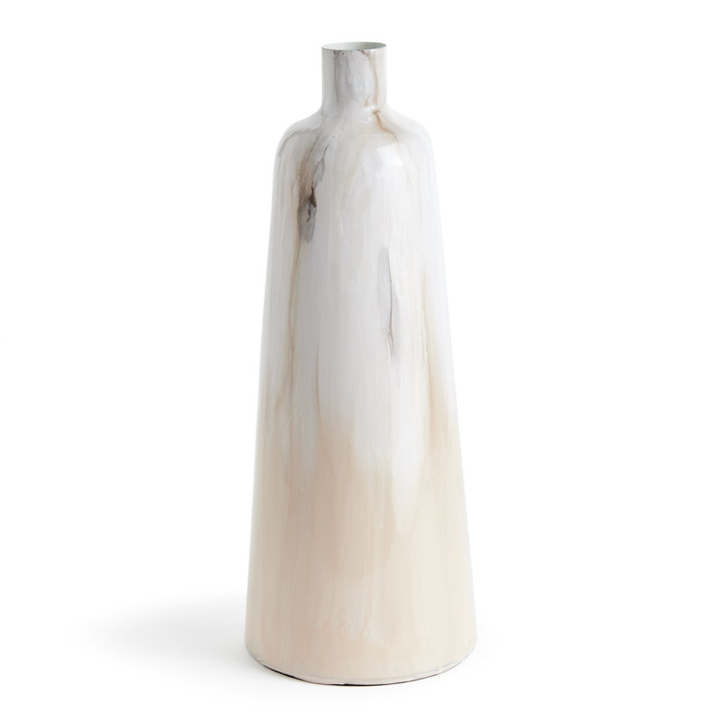 Metal Table Vase, 17.75" H x 6.5" W x 6.5" D