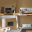 Ensemble de 2 panneaux muraux à lattes 3D pour mur intérieur en chêne américain (ensemble de 2 / 31,50 pieds carrés)-117007229