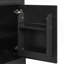 Meuble-lavabo de 20 po avec lavabo, armoire de salle de bain avec porte à fermeture douce, support de rangement et tablette réglable, noir