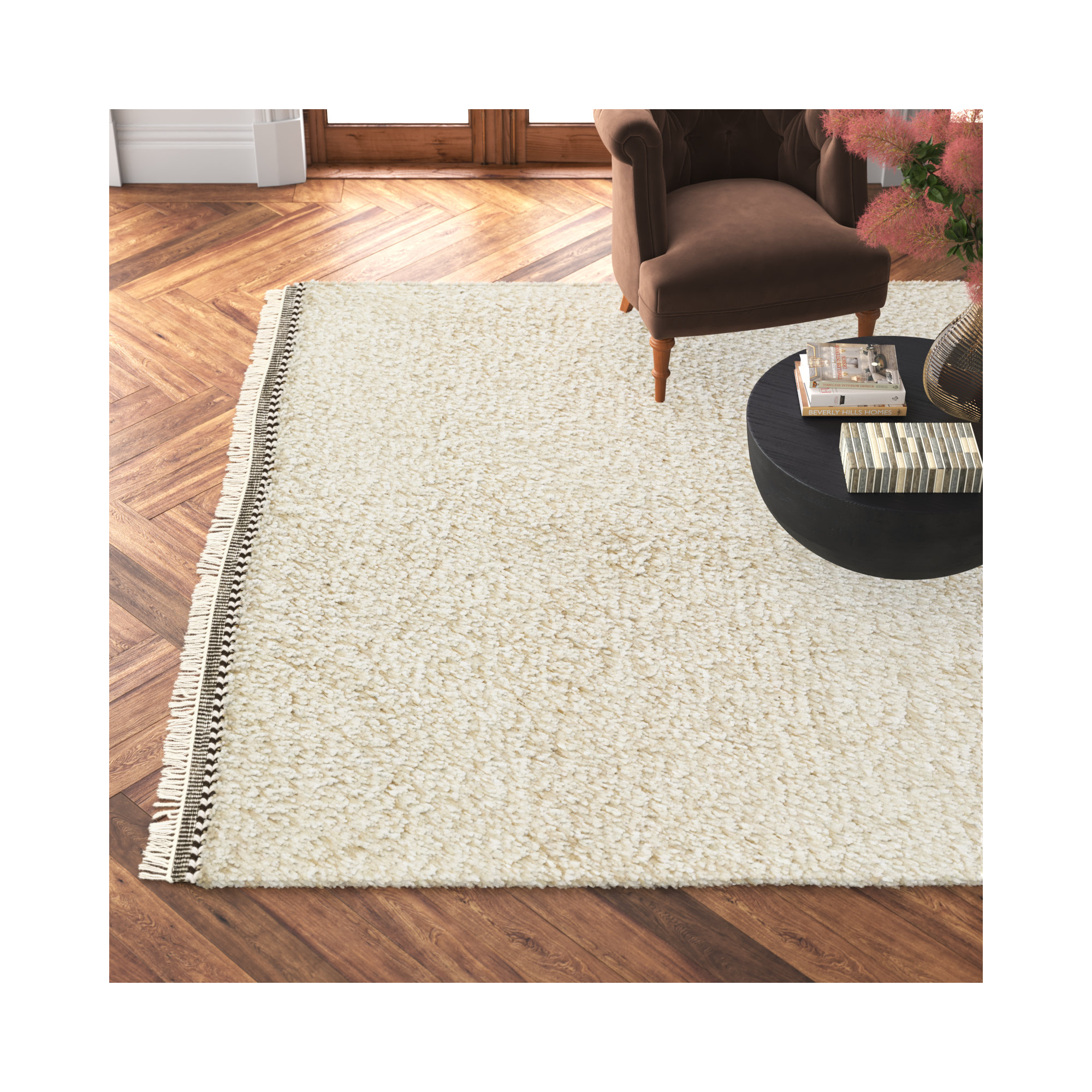 Astell Handmade Wool Rug, Rectangle 5' x 8'