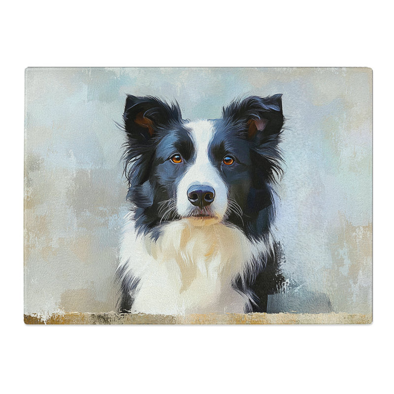 Border Collie Dog Vol.9  Glass Chopping Board