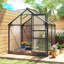 Serre avec feuilles en aluminium et polycarbonate gris pour espace extérieur, 29,4 x 20,5 x 31,2 po-132840454