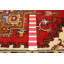 Tapis unique en laine noué à la main 3 pi 11 po x 5 pi 11 po nouvel âge Grettell en brun / orange / rouge