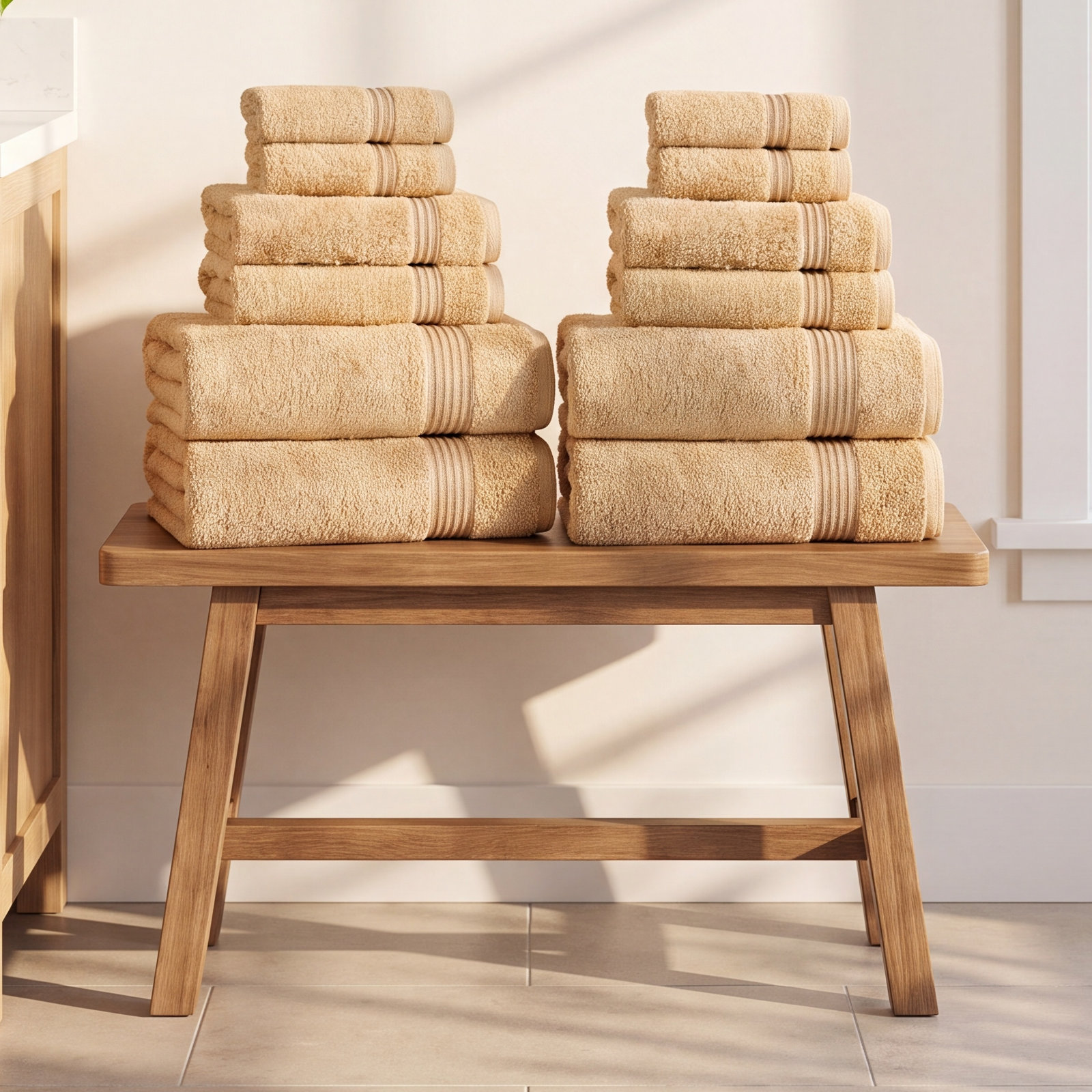Guadlupe 12-Piece Egyptian Cotton Towel Set, Gold