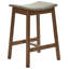 Upholstered Counter Stool with Solid Wood Frame-1843288028