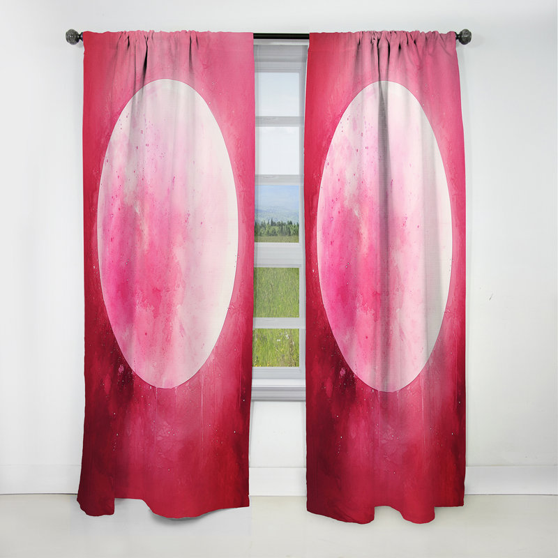 Bryantown - Our Solar System Abstract Blackout Curtain - 1 Panels, 52" W x 108" L