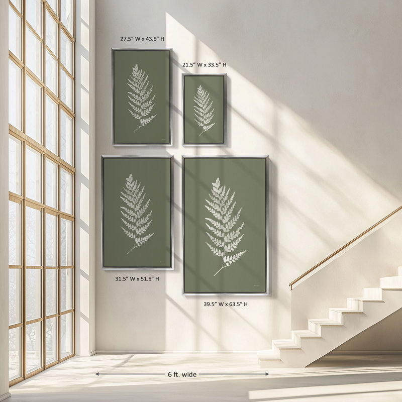 "True Green X" par Katie pertiet, reproduction sur toile dans un cadre flottant, H 33,5 po x l 21,5 po, Argent argent