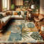 Machine Printed 177cm X 122cm Area Rug