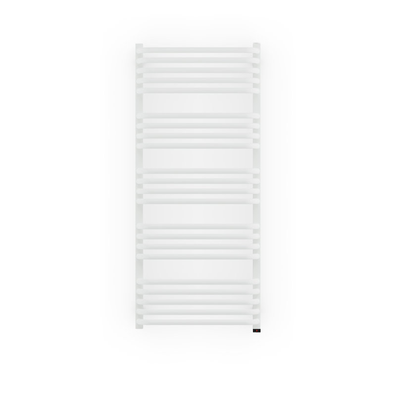 Alex One Electric Towel Rail, 1140cm H x 50cm W x 132cm D, White, Curved Towel Rail