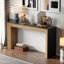 Console élégante avec motifs de grain naturel et pieds robustes-443686096