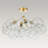 4-Light Clear Glass Semi Flush Mount Ceiling Light-2033074212