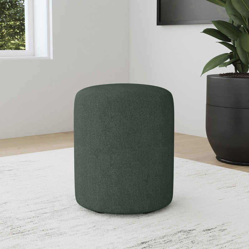 Birchbrook Upholstered Ottoman, Willow Green Boucle