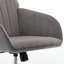 Chaise de bureau Home Velvet Grey, conception ergonomique avec base pivotante solide pour le bureau, coussin en velours et métal-121106560