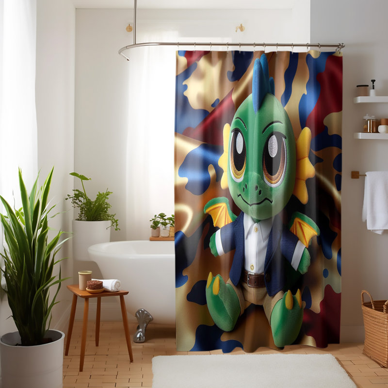 Marquart Abstract Shower Curtain with Liner Included