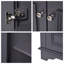 Meuble-lavabo autoportant 24 po avec lavabo en céramique, armoire en bois massif avec tablette réglable à 3 niveaux et portes à fermeture en douceur, 4 couleurs-838198509