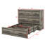 Armoire lit escamotable Murphy avec station de charge, lit plateforme pliable multifonctionnel avec grand tiroir de rangement-318501195-318501188
