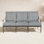 Monaco Aluminum Sofa - Slate Gray