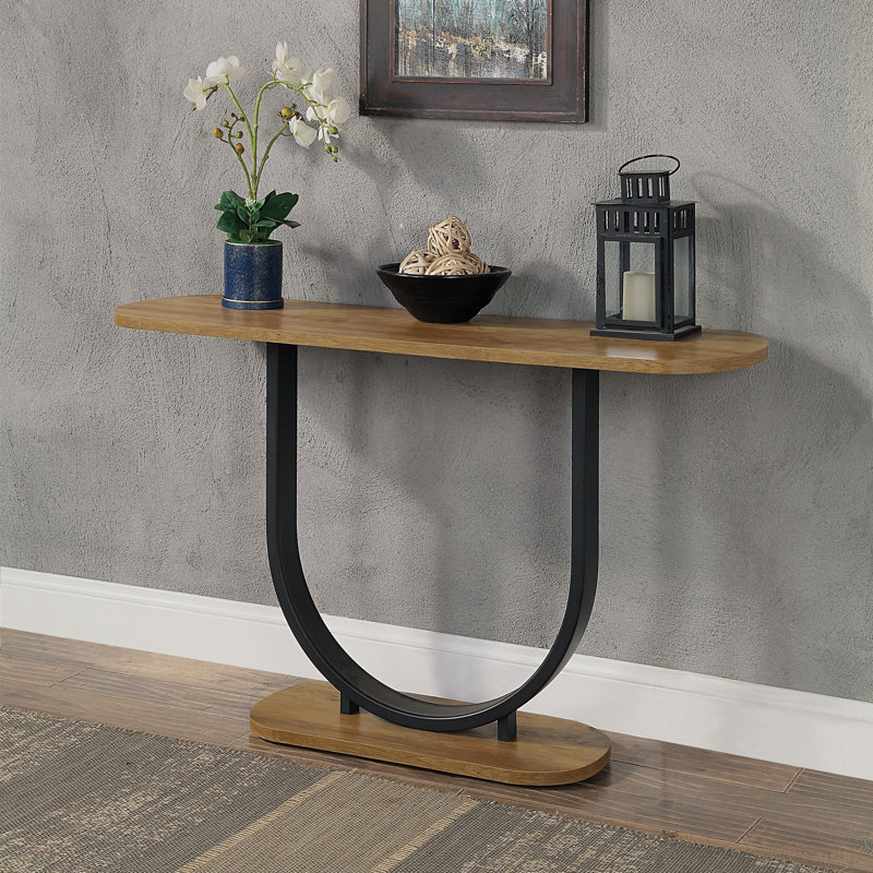 Purifoy Oval Sofa Table with U-Shaped Steel Base