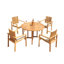 Round 5 - Person 52" Long Teak Dining Set