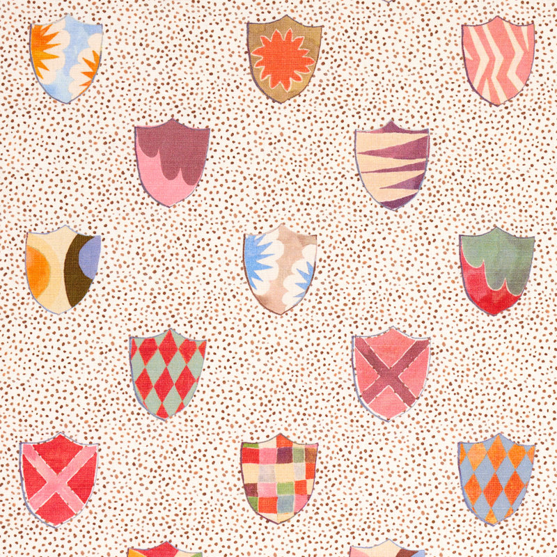 Schumacher x Happy Menocal Heraldic Fabric, Sprezzatura