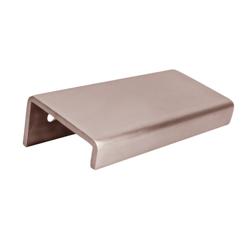 Modern Cabinet Finger Edge Pull, Satin Brass, 11.02