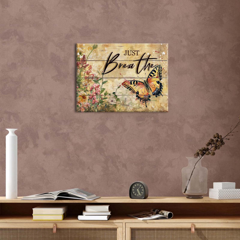 Just Breathe Wall Art, H 12 po x l 16 po