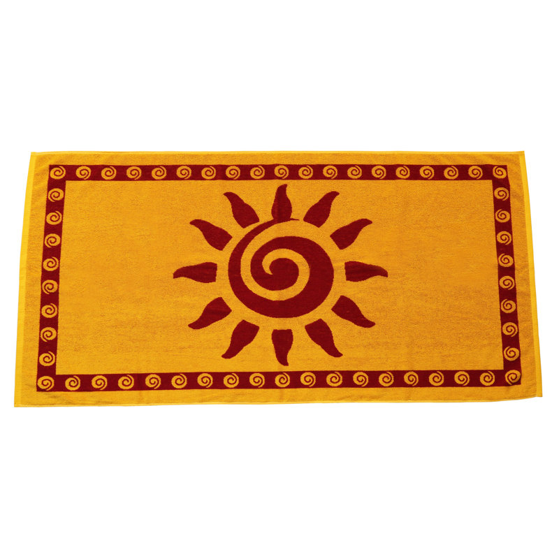 Turkish Cotton Midweight Beach Towel, Gold