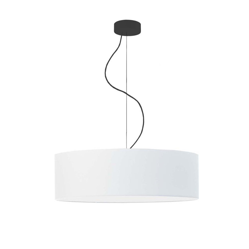 Aubryella 4 - Light Drum Pendant, White, Black