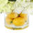 Lemon Arrangement with Hydrangeas and Begonias