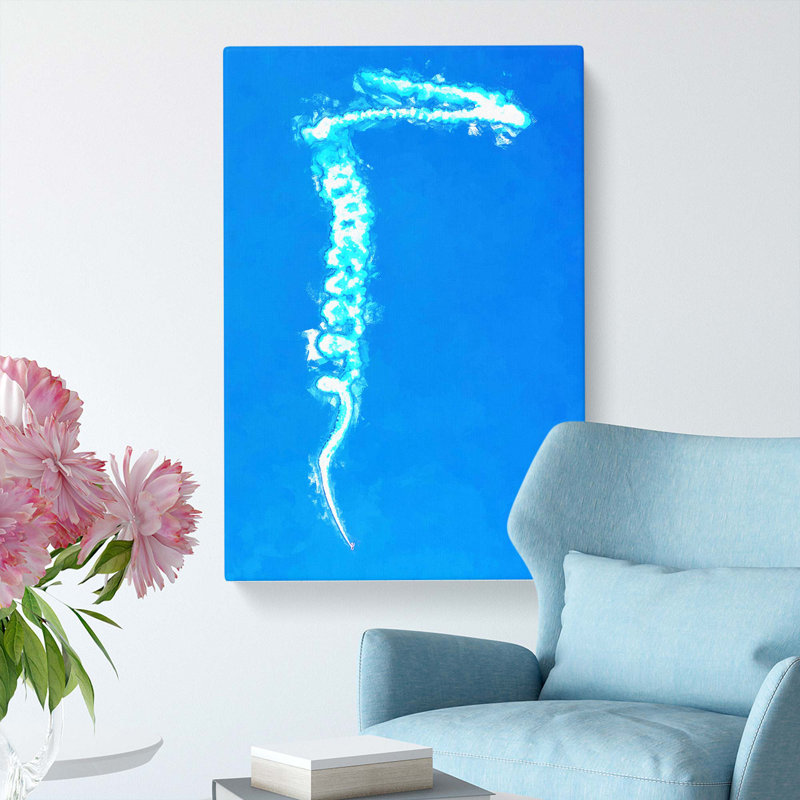 Stunt Plane In Abstract - Wrapped Canvas, 50cm H x 35cm W x 3cm D