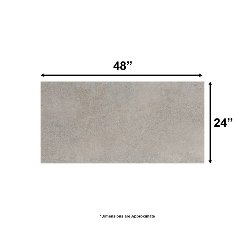 Florim Sensi 24 x 48" Sand Italian Stone Look Porcelain Tile, Gray