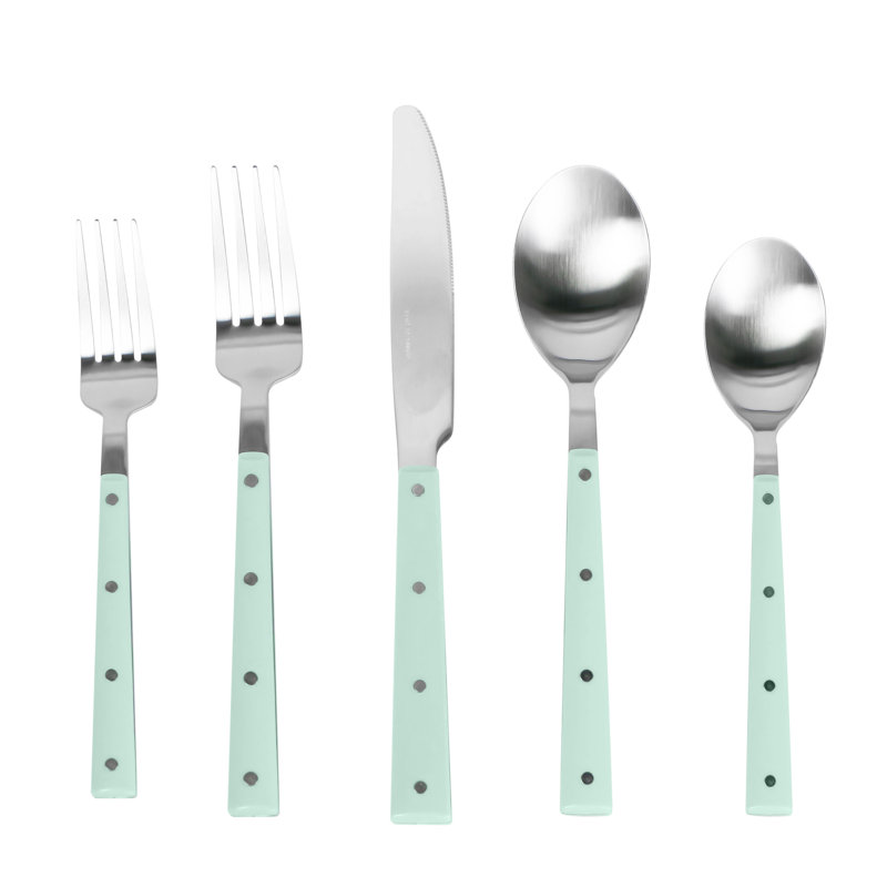 Ensemble de couverts en acier inoxydable Marti, Vert