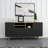 Wesa Modern Console Table, Walnut & Black, 63.0 x 28.3 x 17.7 inches | 100% Melamine Coated Particle Board, Thickness: 0.7 inches | Stylish & Functional Design for Living Room & Entryway, Durable & Elegant