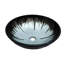 Lavabo de salle de bain en verre trempé avec bonde escamotable, lavabo ovale, dégradé de gris, idéal pour les différentes pièces aux bords lisses artistiques, installation au-dessus du comptoir, bon drainage