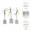 Ensemble de 2 lampes de table Sagebrook Home Elegance - Design moderne en verre, parfait pour toute pièce - illuminez et inspirez.