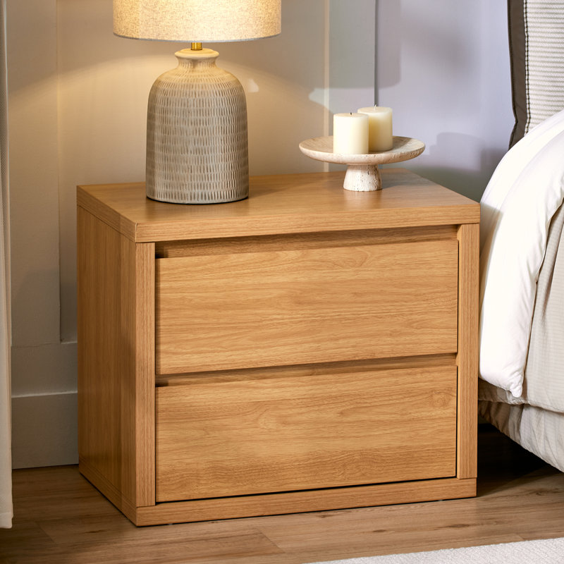 69cm W Bedside Table, Honey Oak