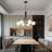 6-Light Dimmable Modern Bubble Chandelier With Opal Glass Globe Shades-451316843