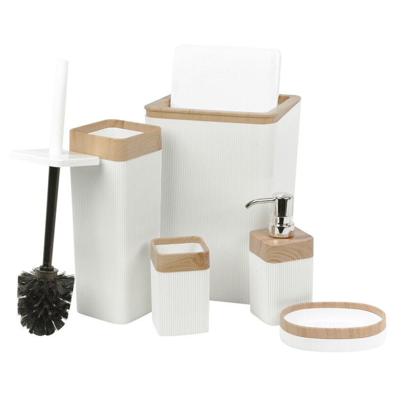 Nirgun Bathroom Accessory Set, White