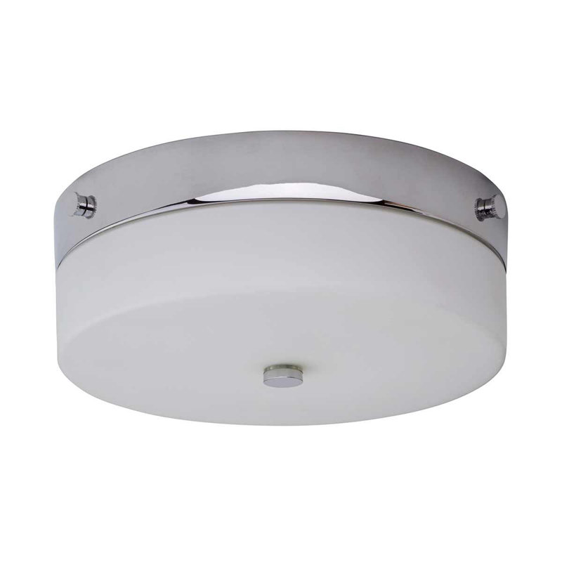Harworth Flush Mount, 8.5cm H x 23.5cm W x 23.5cm D, Chrome