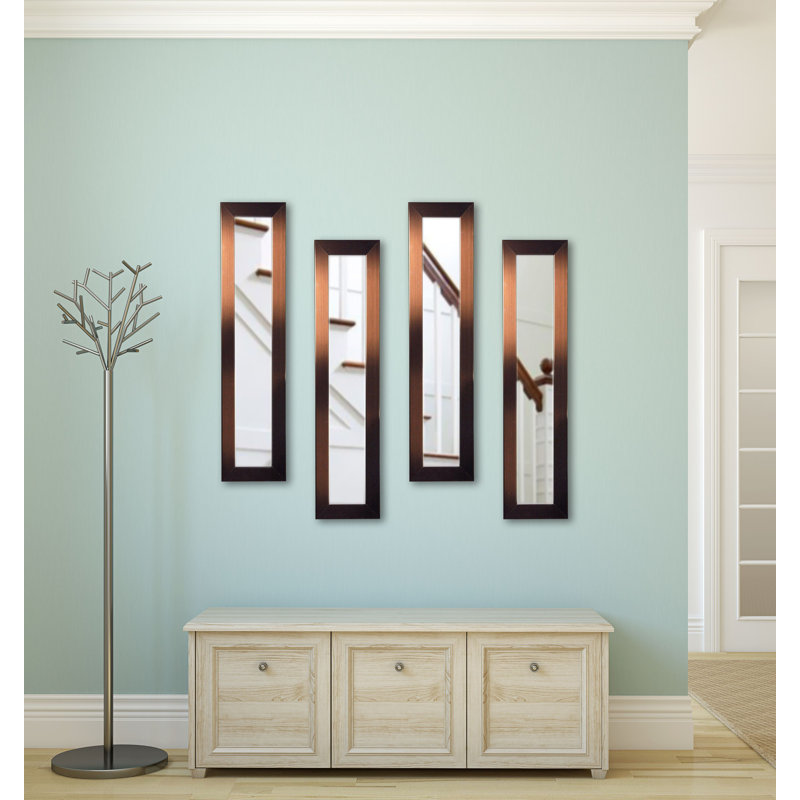 Billie-Rae Wood Flat Wall Mirror, 19.5" H x 7.5" W