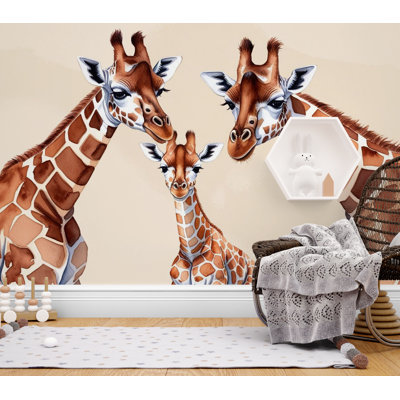 Papier peint girafe Peel & Stick
