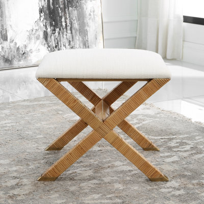 Petit banc en rotin Caserta