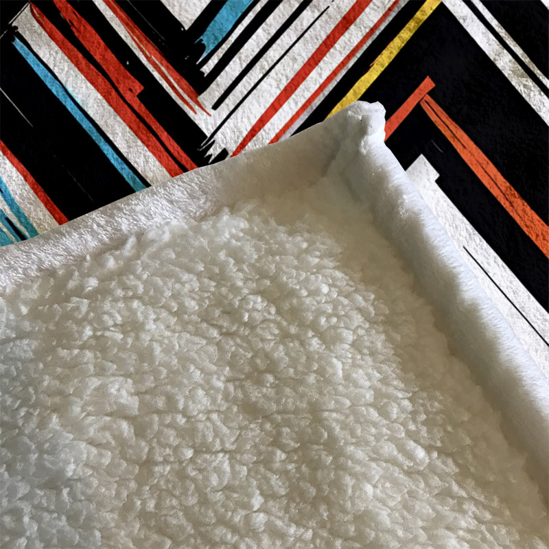 Jeté , L 51 po x L 60 po, Chevrons, Multicolore