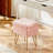 Modern Vanity Stool Chair with 4 Metal Legs and Storage, Multiuse Foot Rest for Makeup Room Bedroom-624135850