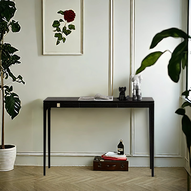 Console en chêne rouge, H 33,5 po x l 47,2 po x P 12,6 po