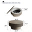 Rond Asya avec rangement rabattable-1663760429