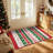 Christmas Party Machine Washable Area Rug Red/White/Green-1191040170