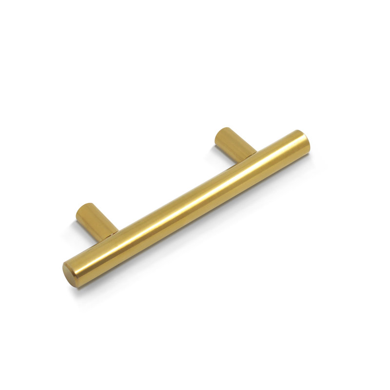Bar Pull, 3", Gold Brass